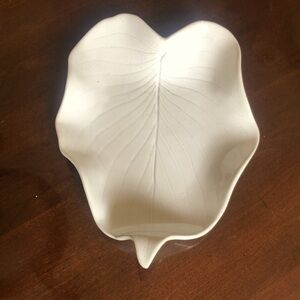 Farm-to-Table Ceramic Leaf Serving Tray NWT